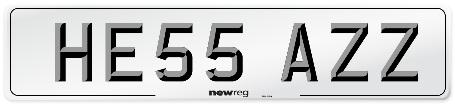 HE55 AZZ Number Plate from New Reg